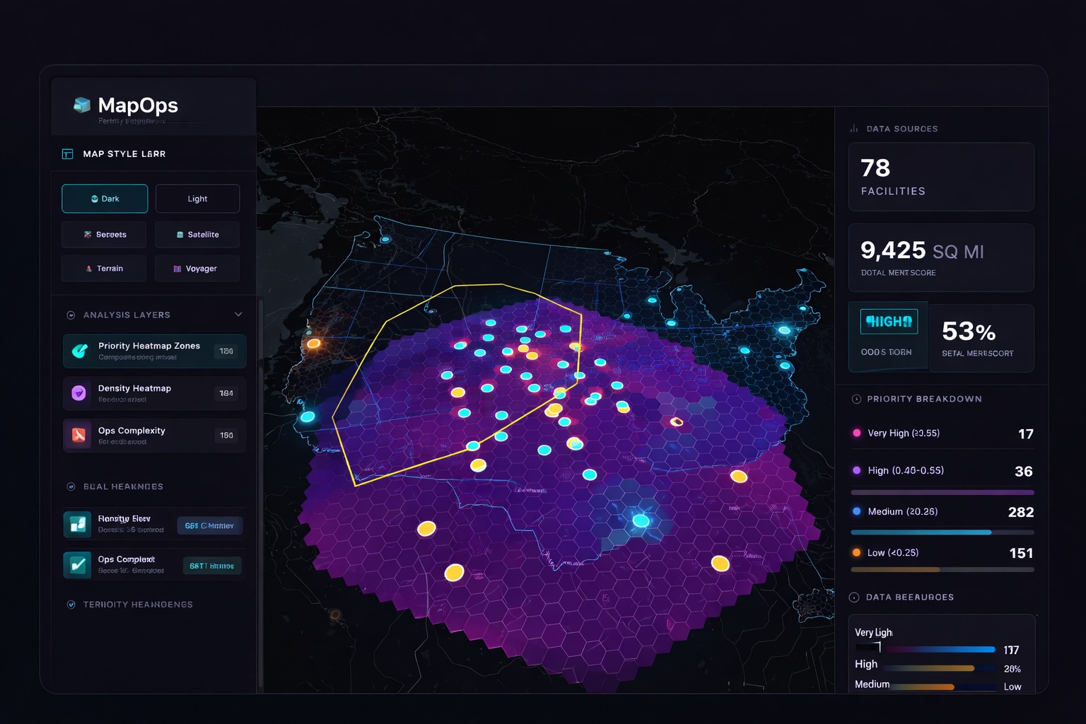 MapOps live dashboard preview